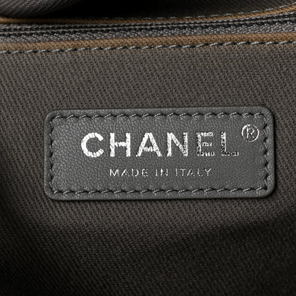 Chanel Woven Straw Raffia Large Deauville Tote Grey 6 of 10