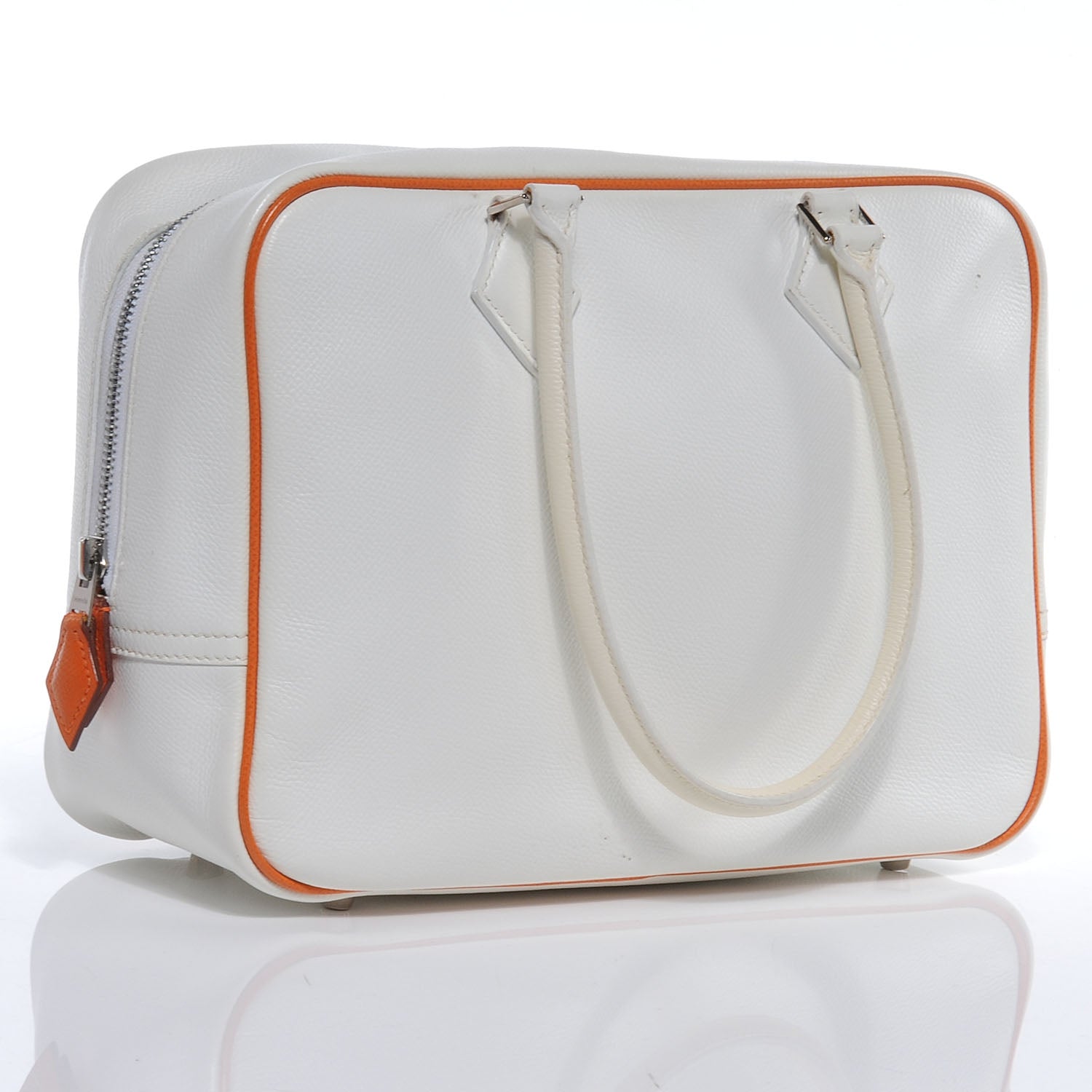 Hermes Epsom Bi Color Plume 28 Blanc Potiron 3 of 8