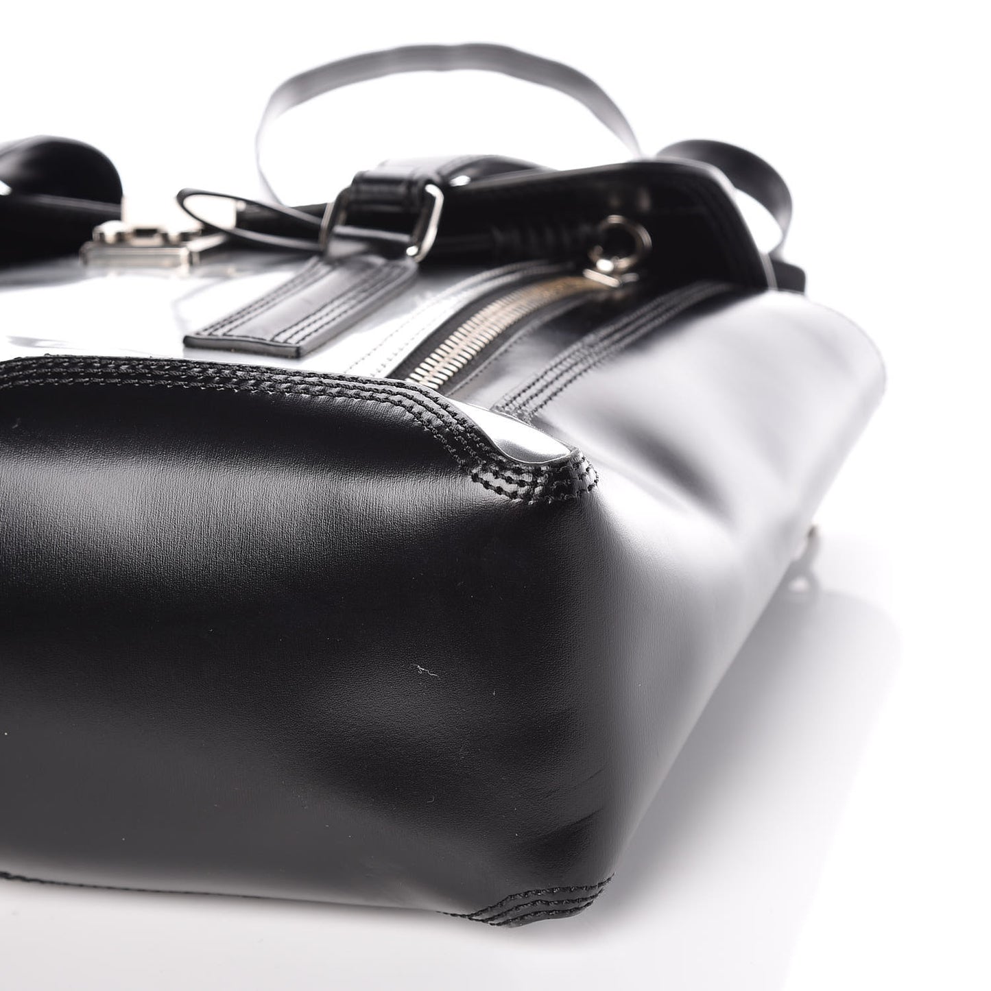 3.1 Smooth Calfskin Specchio Medium Pashli Satchel Black Silver