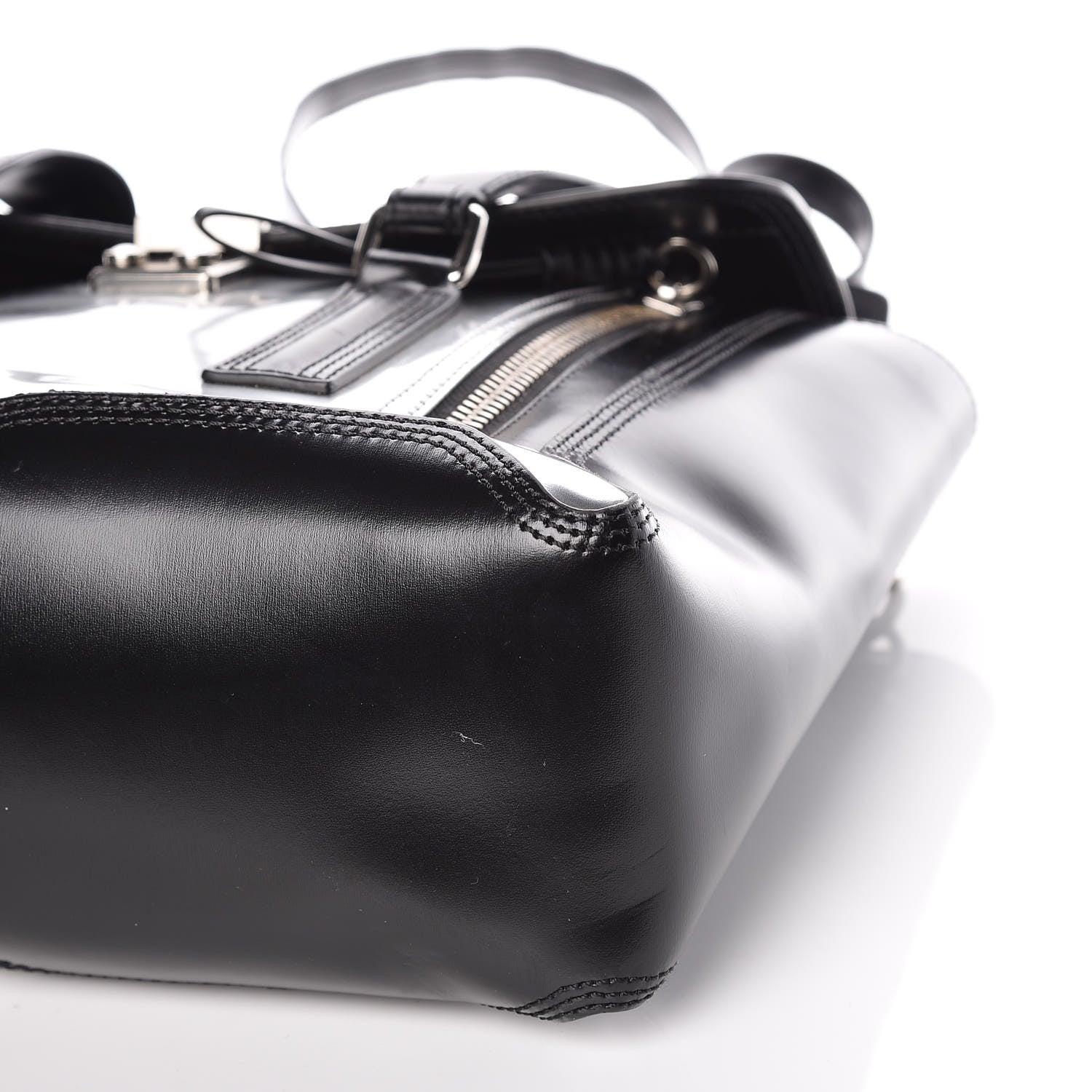 3.1 Phillip Lim 3.1 Smooth Calfskin Specchio Medium Pashli Satchel Black Silver 6 of 16
