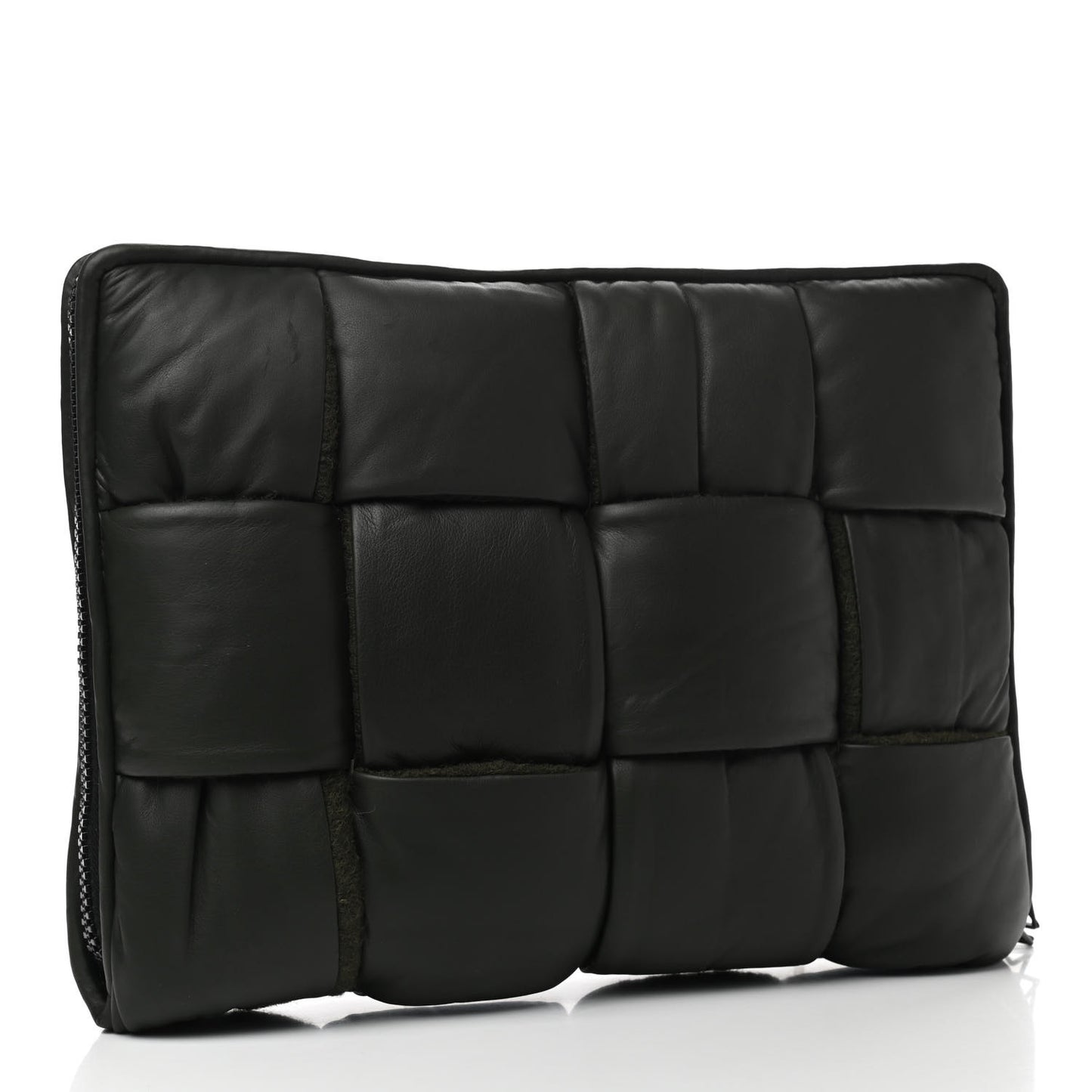 Calfskin Maxi Intrecciato Puffy Laptop Pouch Camping