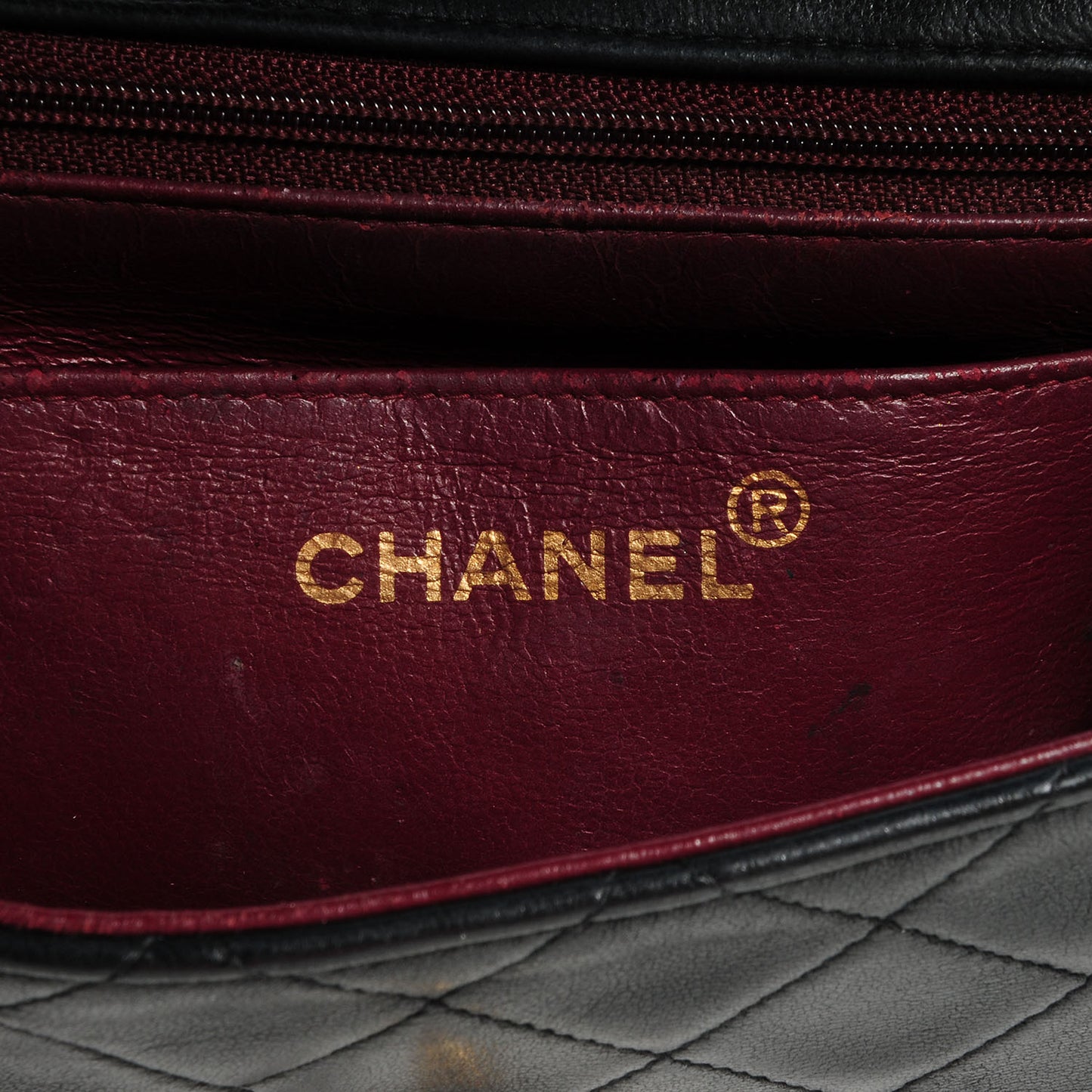 Lambskin Quilted Mini Square Flap Black