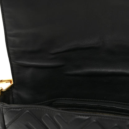 Fendi Nappa FF 1974 Embossed Large Baguette Black 11 of 12