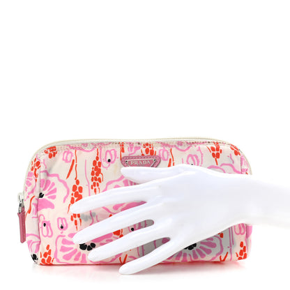 Prada Tessuto Nylon Print Cosmetic Pouch Rosa 2 of 10