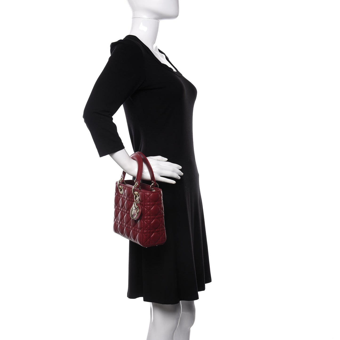 Lambskin Cannage Small My Lady Dior Red
