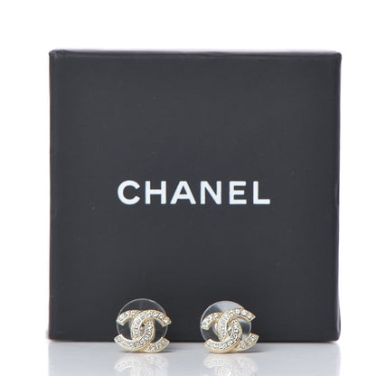 Chanel Crystal Mini CC Earrings Gold 5 of 5