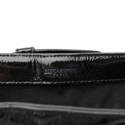 Saint Laurent Patent Y Quilted Monogram Small Loulou Backpack Black 6 of 11