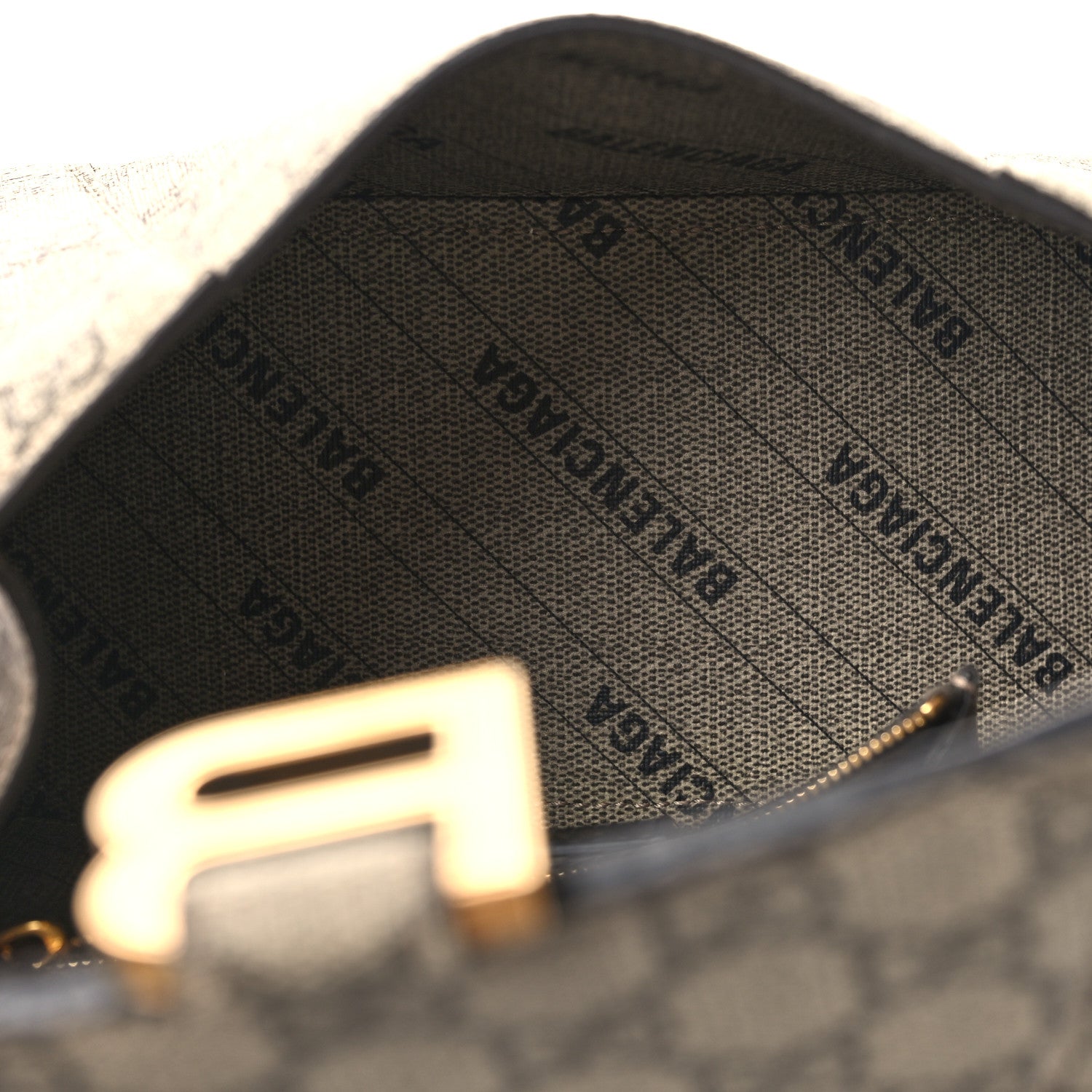 Balenciaga X GUCCI GG Supreme Monogram Small Hourglass Top Handle Bag Beige Ebony 5 of 10