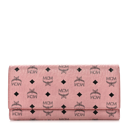 MCM Visetos Continental Flap Wallet Soft Pink 1 of 10