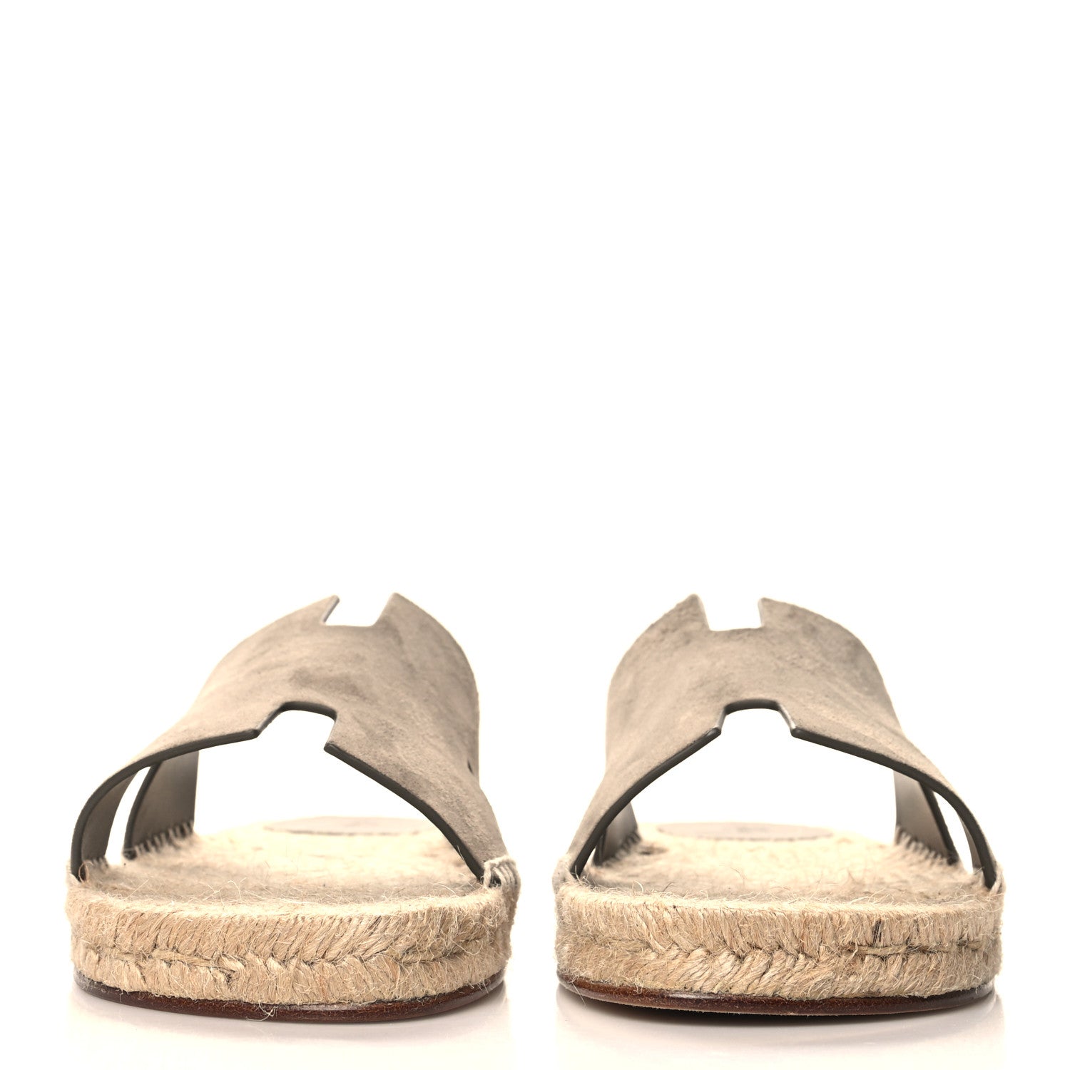 Hermes Suede Goatskin Mens Antigua Espadrille Sandals 44 Beige Sable 3 of 10
