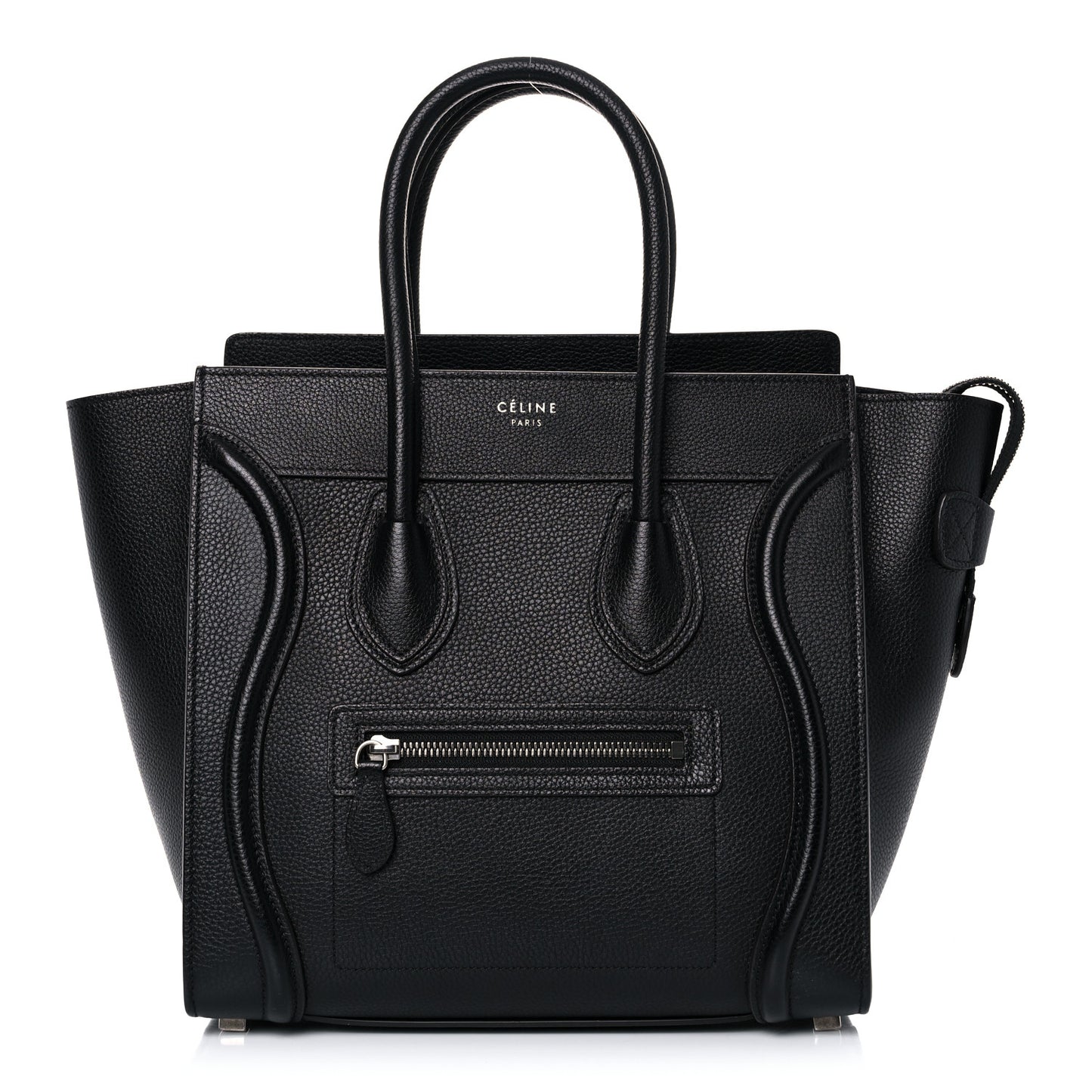Drummed Calfskin Micro Luggage Black