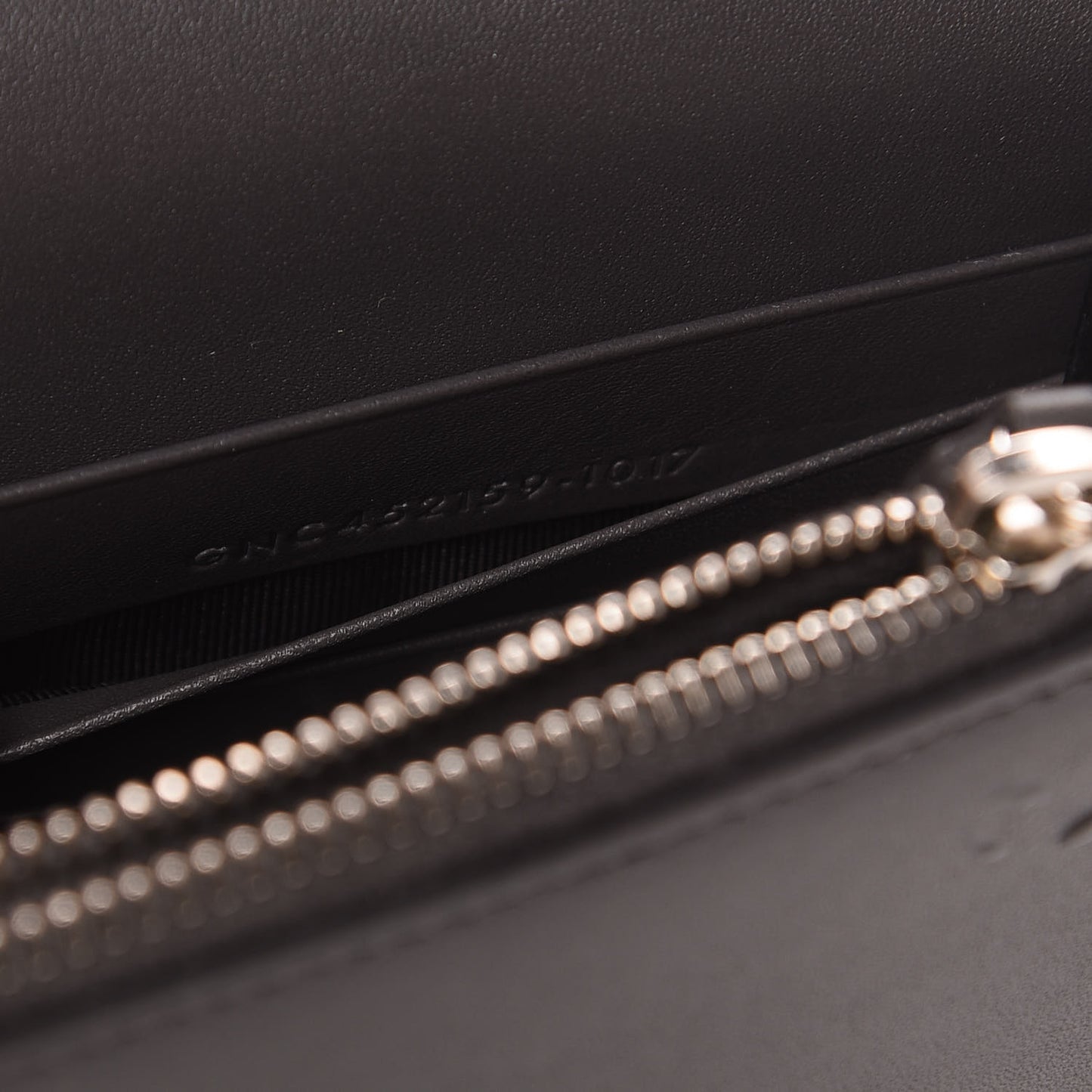 Smooth Calfskin Classic Monogram Kate Tassel Chain Wallet Asphalt