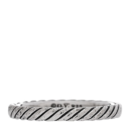 David Yurman Sterling Silver Stackable Cable Ring 54 7 1 of 5