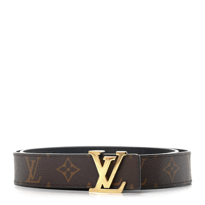 Louis Vuitton Calfskin Monogram 30mm LV Initiales Reversible Belt 90 36 Black 1 of 5