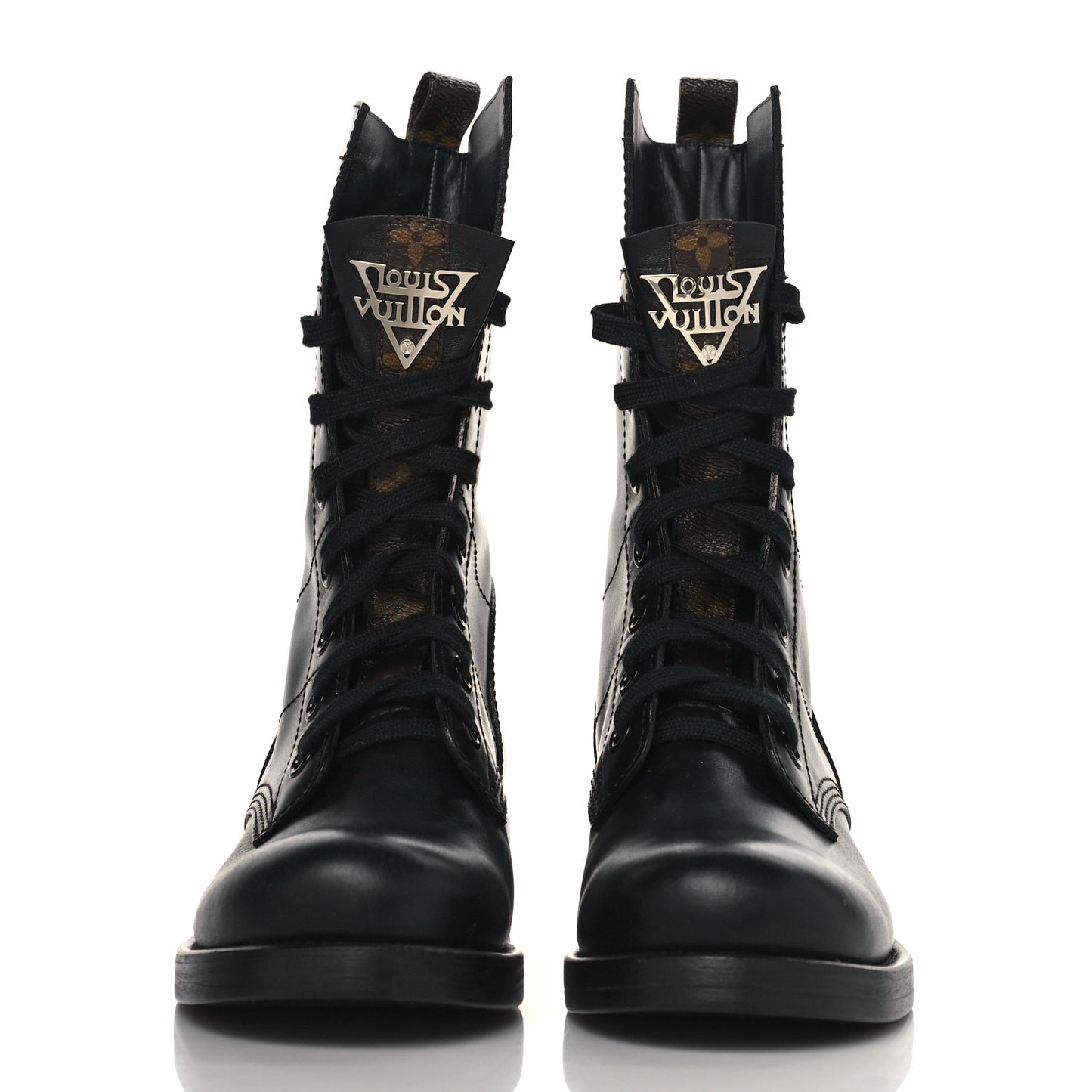 Calfskin Monogram Metropolis Flat Ranger Boots 40 Black