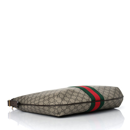 Gucci GG Supreme Monogram Web Ophidia Half Moon Hobo Brown 4 of 10