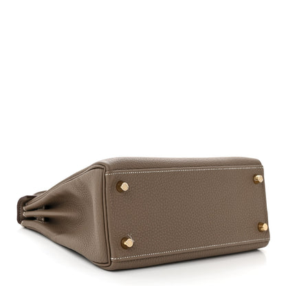 Hermes Togo Kelly Retourne 25 Etoupe 4 of 12