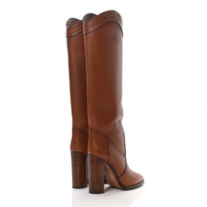Saint Laurent Kate 105 Western Knee High Boots 36.5 New Papaya 4 of 13