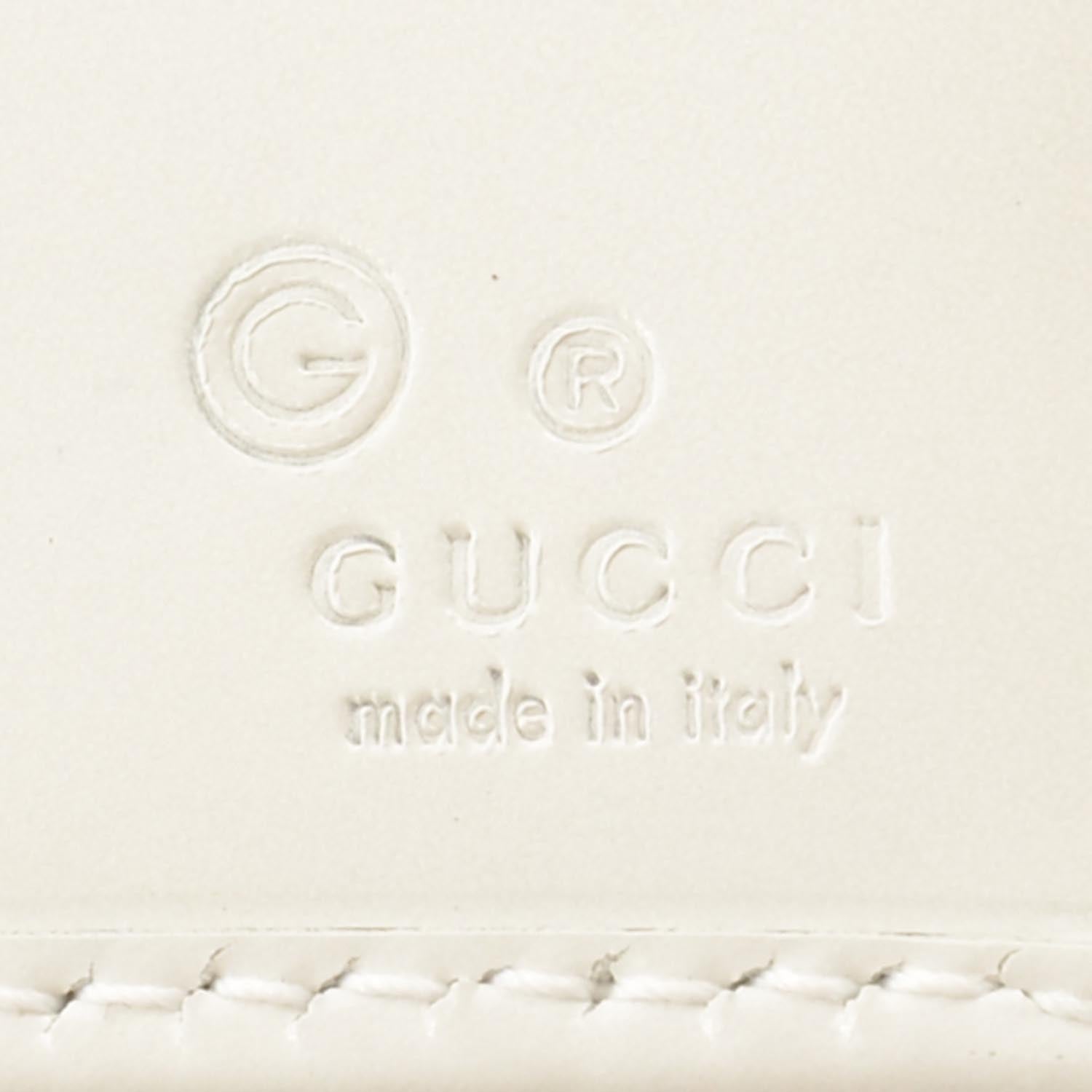 Gucci GG Plus Monogram Web Stripe Continental Wallet White 6 of 8