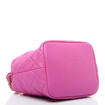 Chanel Lambskin Quilted Small Perfect Meeting Hobo Pink 4 of 15