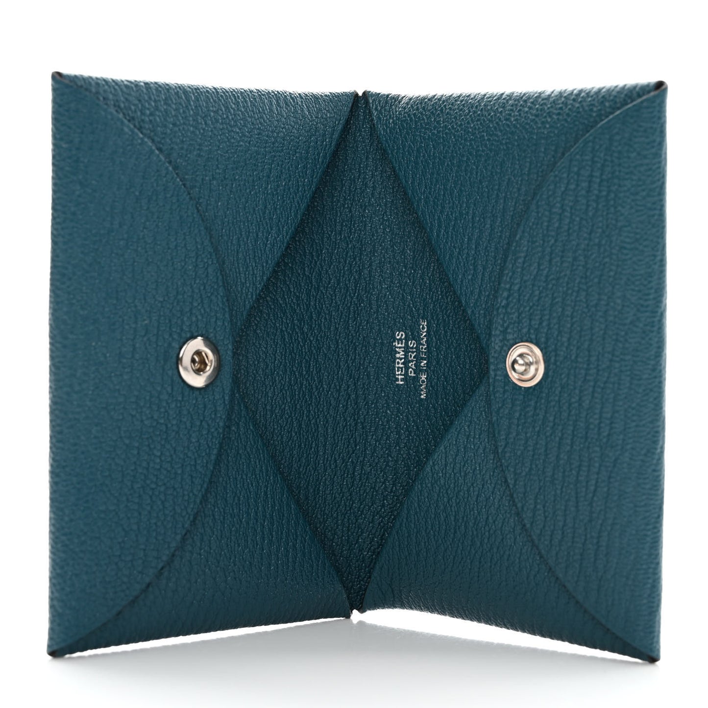Chevre Mysore Calvi Card Case Vert Bosphore