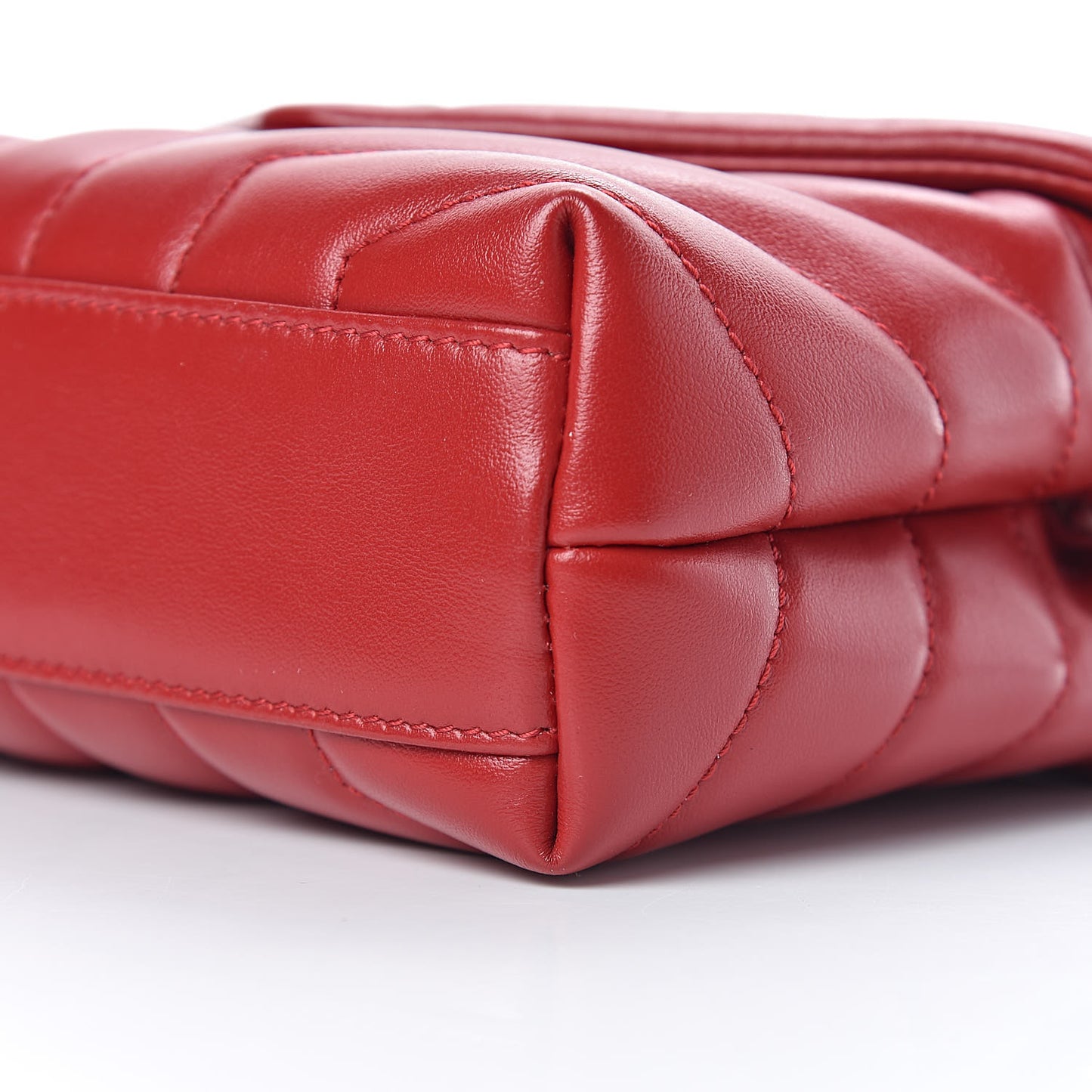 Calfskin Y Quilted Monogram Toy Loulou Crossbody Bag Red
