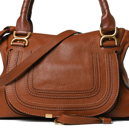 Chloe Calfskin Medium Marcie Satchel Tan 8 of 15