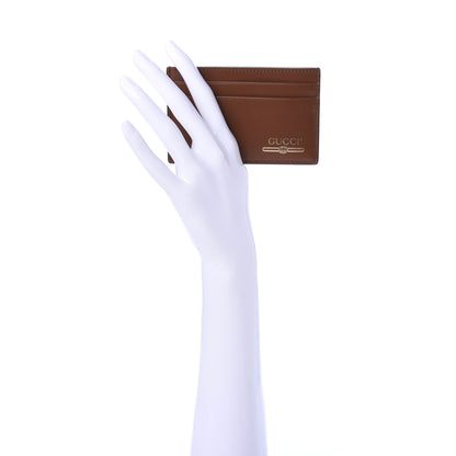 Gucci Plutone Calfskin Logo Card Holder Cuir 2 of 7