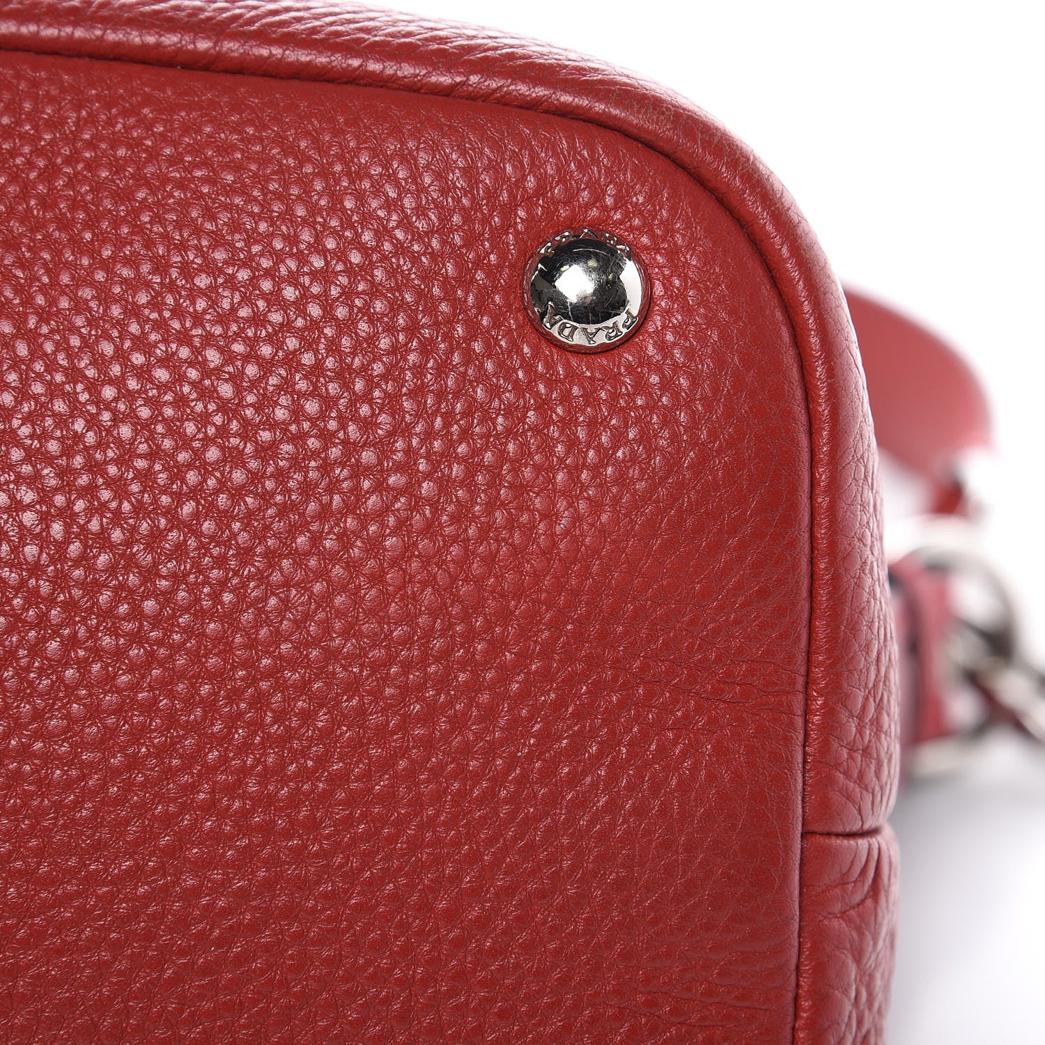 Prada Vitello Daino Shoulder Bag Rosso 11 of 11