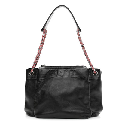 Chanel Lambskin Lax Accordion Hobo Black Pink 1 of 15