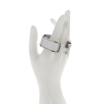 Hermes Enamel Wide Clic Clac H Bracelet PM White 2 of 6