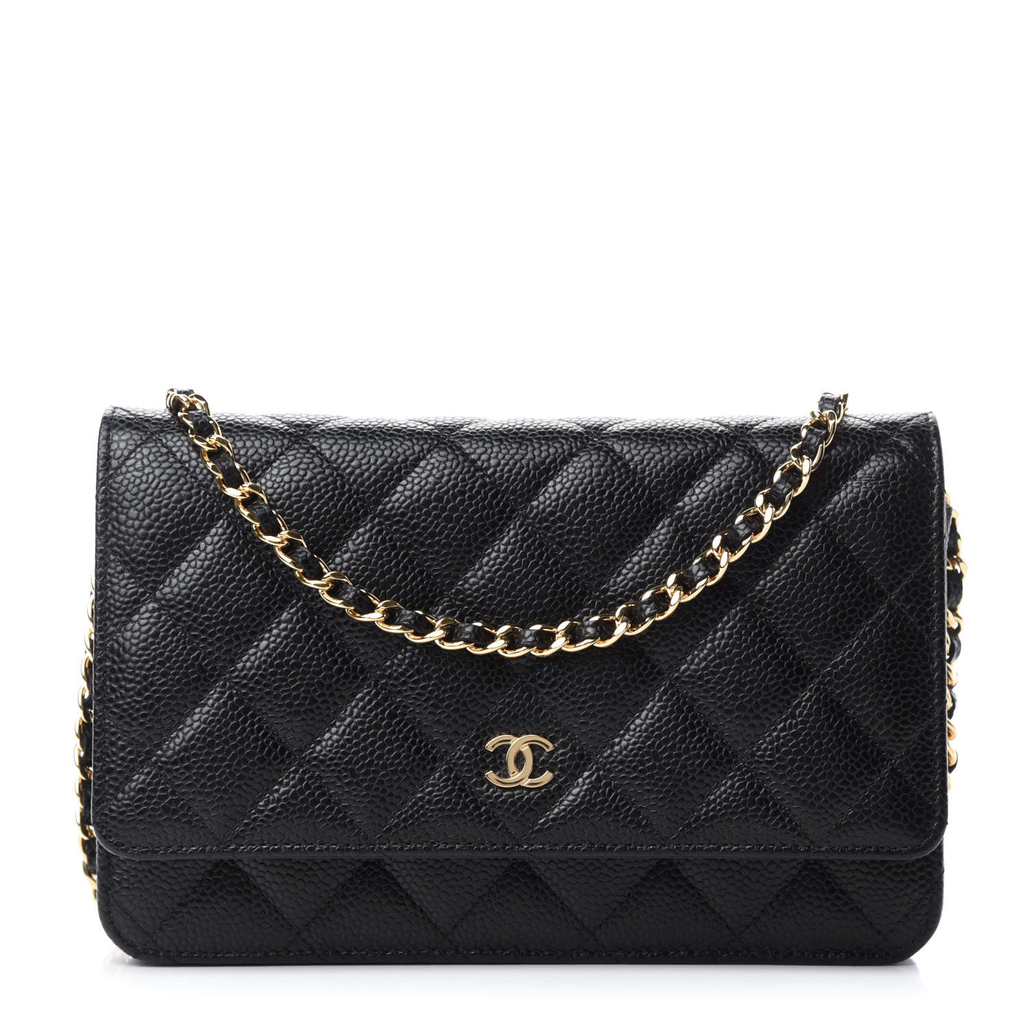 Chanel Caviar Quilted Wallet On Chain WOC Black 1 of 12