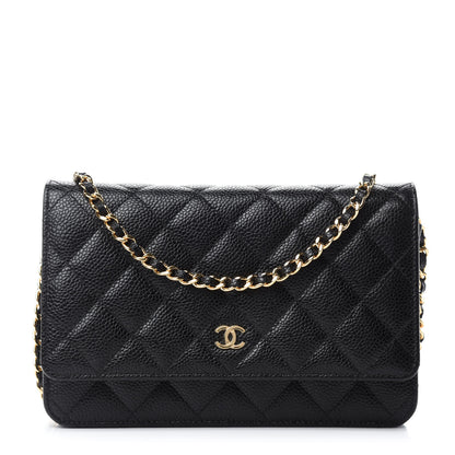 Chanel Caviar Quilted Wallet On Chain WOC Black 1 of 12