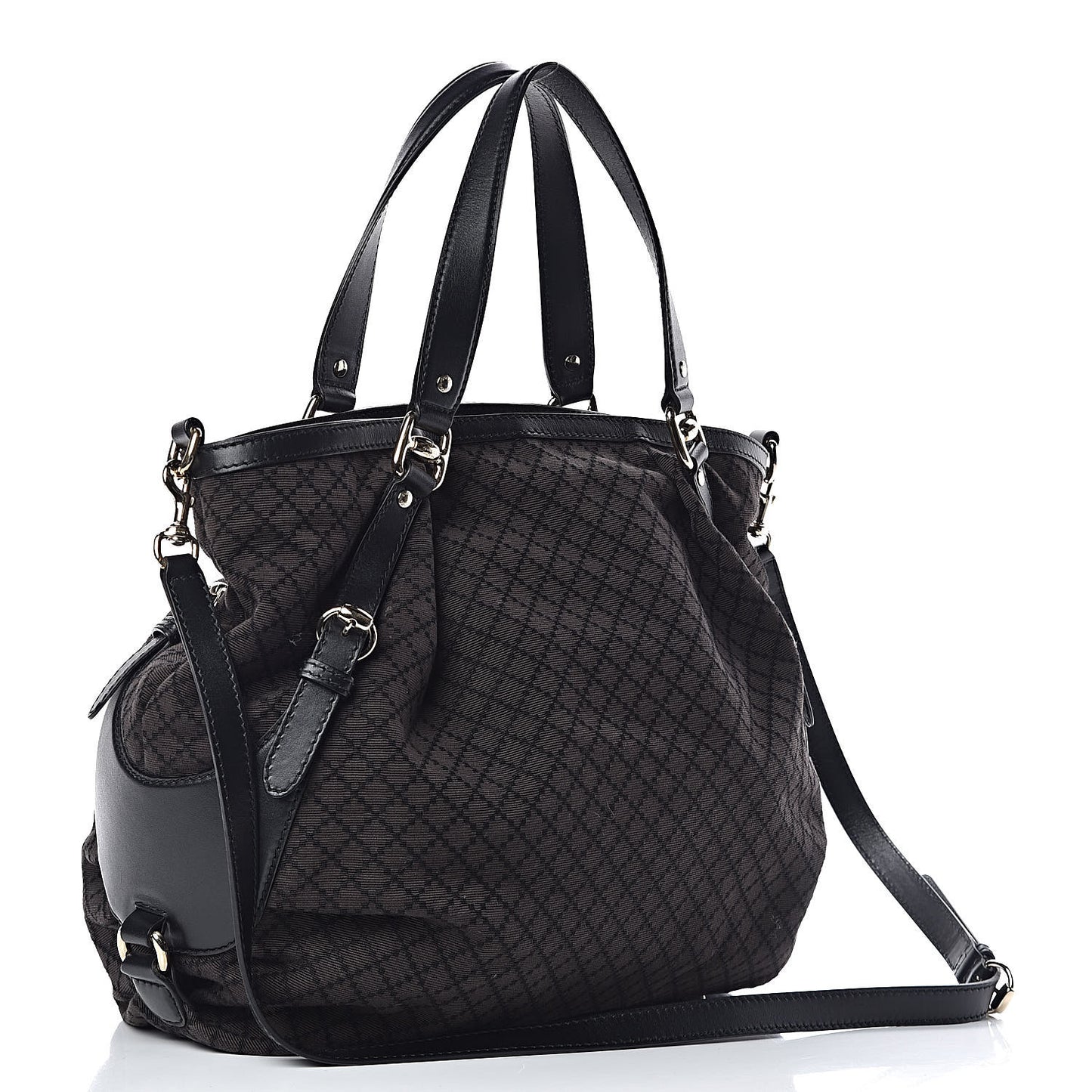 Diamante Bridle Tote Dark Brown