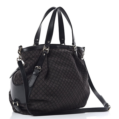 Gucci Diamante Bridle Tote Dark Brown 3 of 10