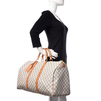 Louis Vuitton Damier Azur Keepall 50 2 of 13