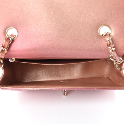 Chanel Metallic Lambskin Quilted Ombre Mini Rectangular Flap Pink 5 of 10