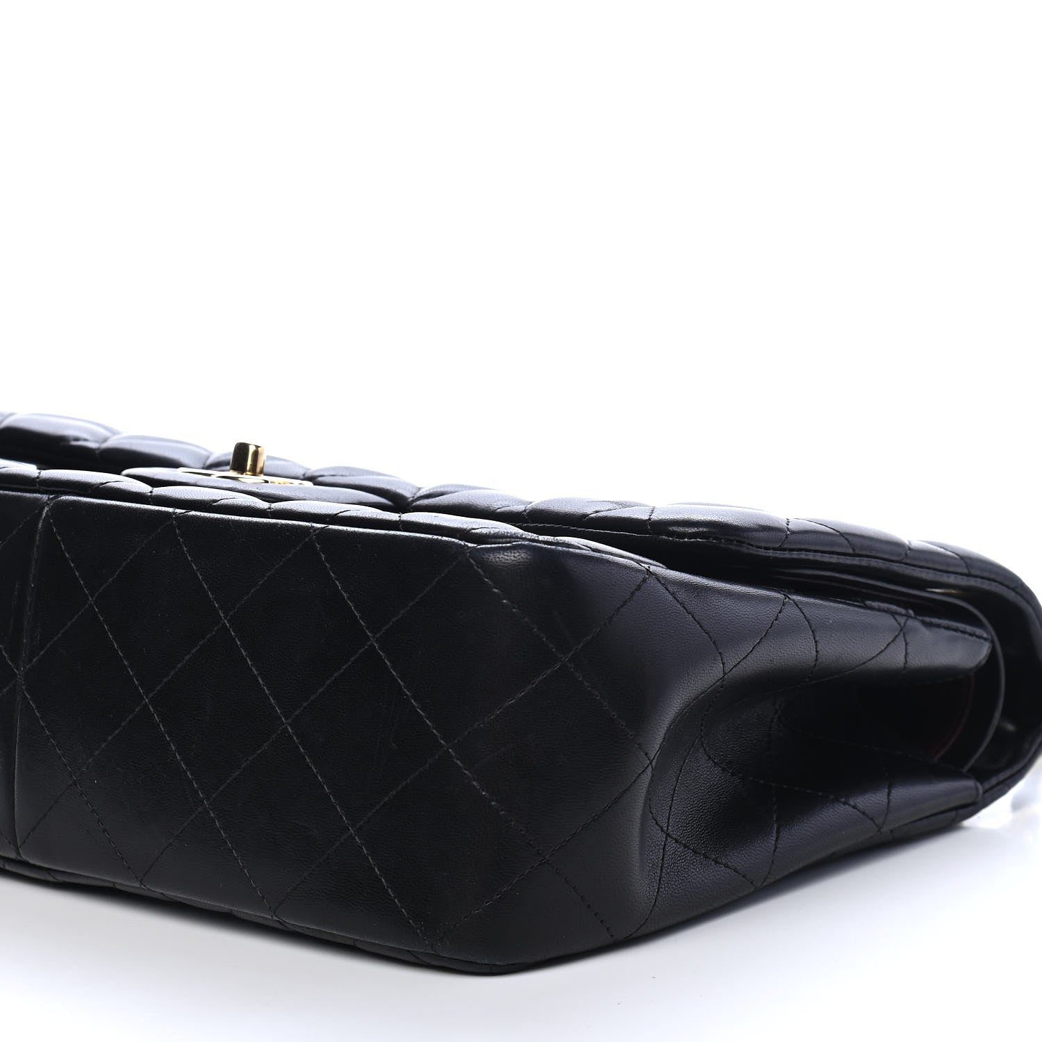 Chanel Lambskin Quilted Jumbo Double Flap Black 9 of 9