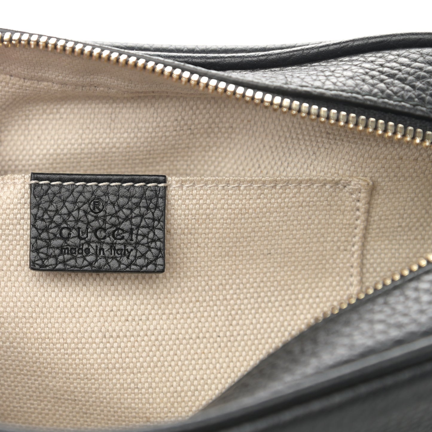 Pebbled Calfskin Small Soho Disco Bag Black