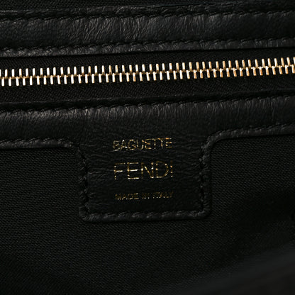 Fendi Nappa FF 1974 Embossed Large Baguette Black 6 of 10