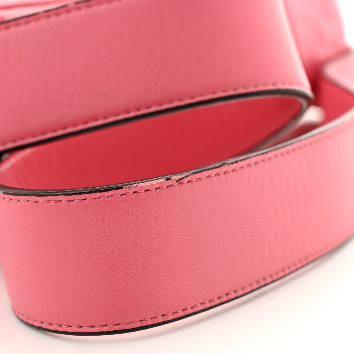 Fendi Nappa FF 1974 Embossed Baguette Rosa Fluo 14 of 14