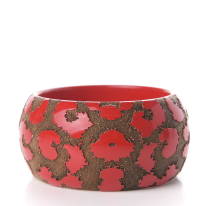 Louis Vuitton Leomonogram Wide Bracelet Red 3 of 4