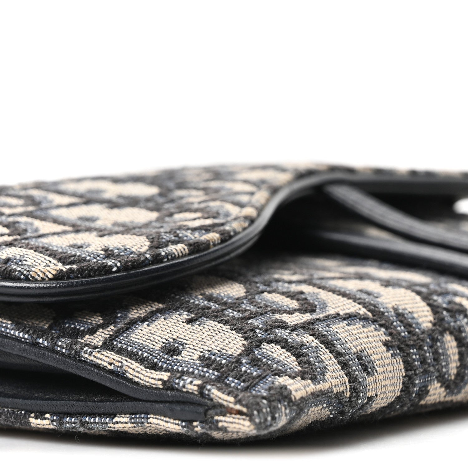 Christian Dior Oblique Saddle Chain Long Wallet Blue 9 of 10