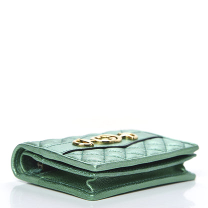 Gucci Laminated Nappa Trapuntata Zumi Card Case Jasmine Green 4 of 8