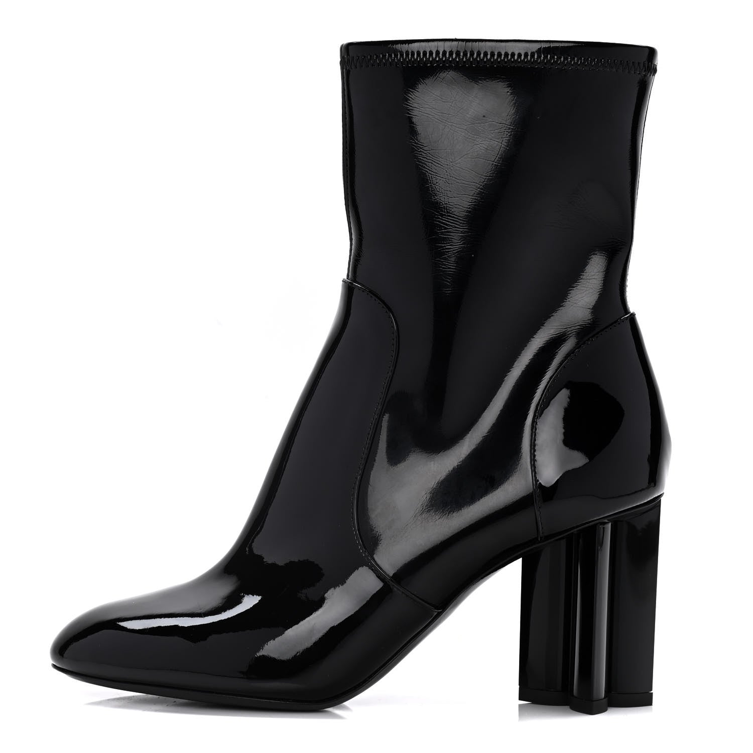 Louis Vuitton Patent Uniformes Silhouette Ankle Boots 38 Black 1 of 14