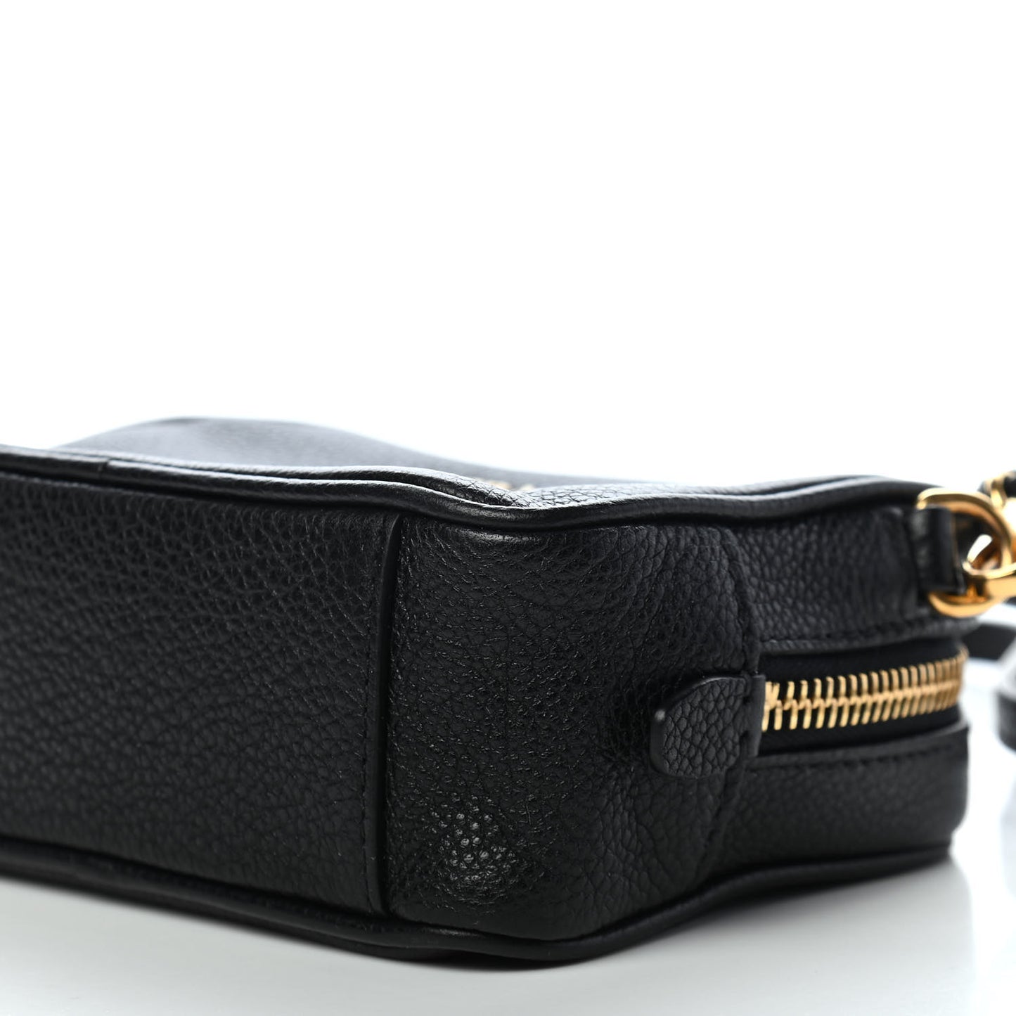Vitello Daino Mini Camera Crossbody Black