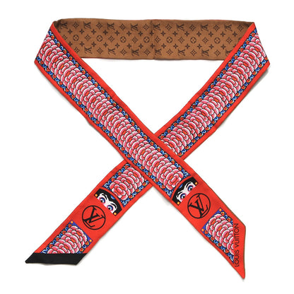 Louis Vuitton Silk Monogram Kabuki Stickers BB Bandeau Rouge 1 of 5