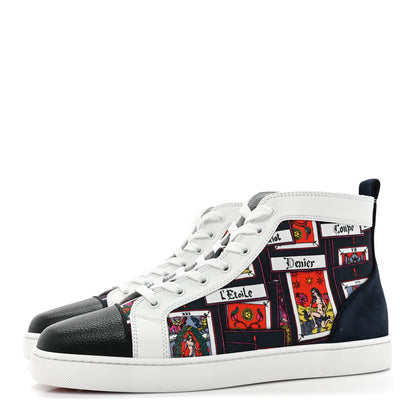 Christian Louboutin Mens Louis Tarot Print Orlato Flat Sneakers 44 Black Multicolor 3 of 14
