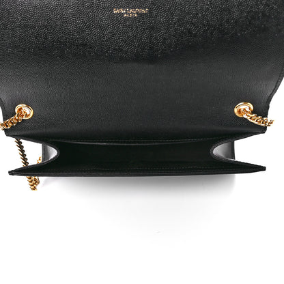 Saint Laurent Grain De Poudre Medium Classic Monogram Kate Satchel Black 5 of 12