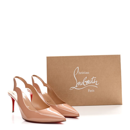 Christian Louboutin Patent Hot Chick Slingback 70 Pumps 41 Nude 11 of 11